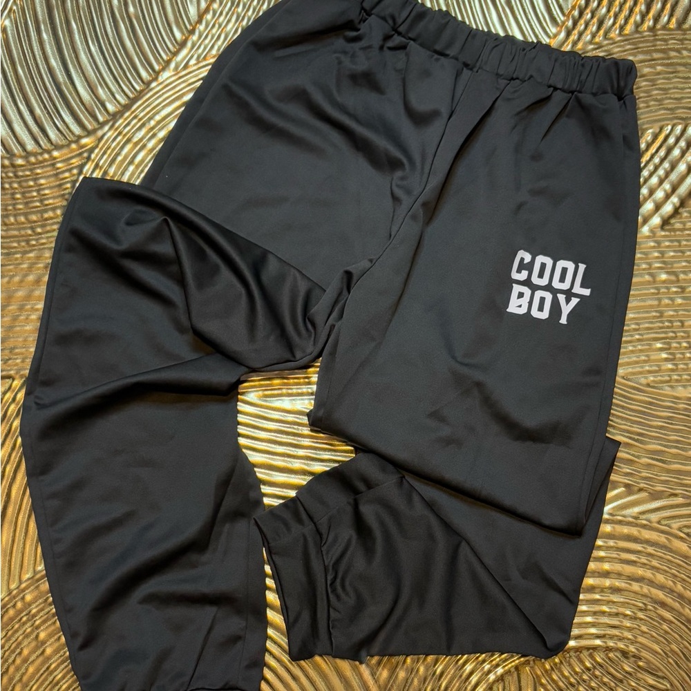 SHEIN Black 'Cool Boy' Kids Joggers